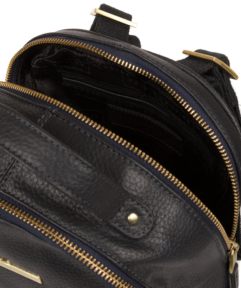 'Gloria' Midnight Blue Leather Backpack image 4
