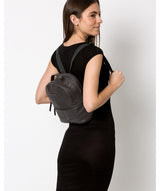 'Gloria' Slate' Leather Backpack Pure Luxuries London
