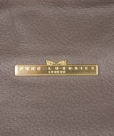 'Barbara' Grey Leather Shoulder Bag image 5