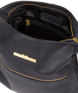 'Barbara' Midnight Blue Leather Shoulder Bag Pure Luxuries London