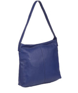 'Barbara' French Navy Leather Shoulder Bag Pure Luxuries London
