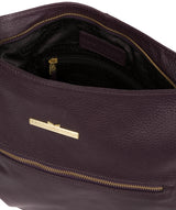 'Barbara' Plum Leather Shoulder Bag
