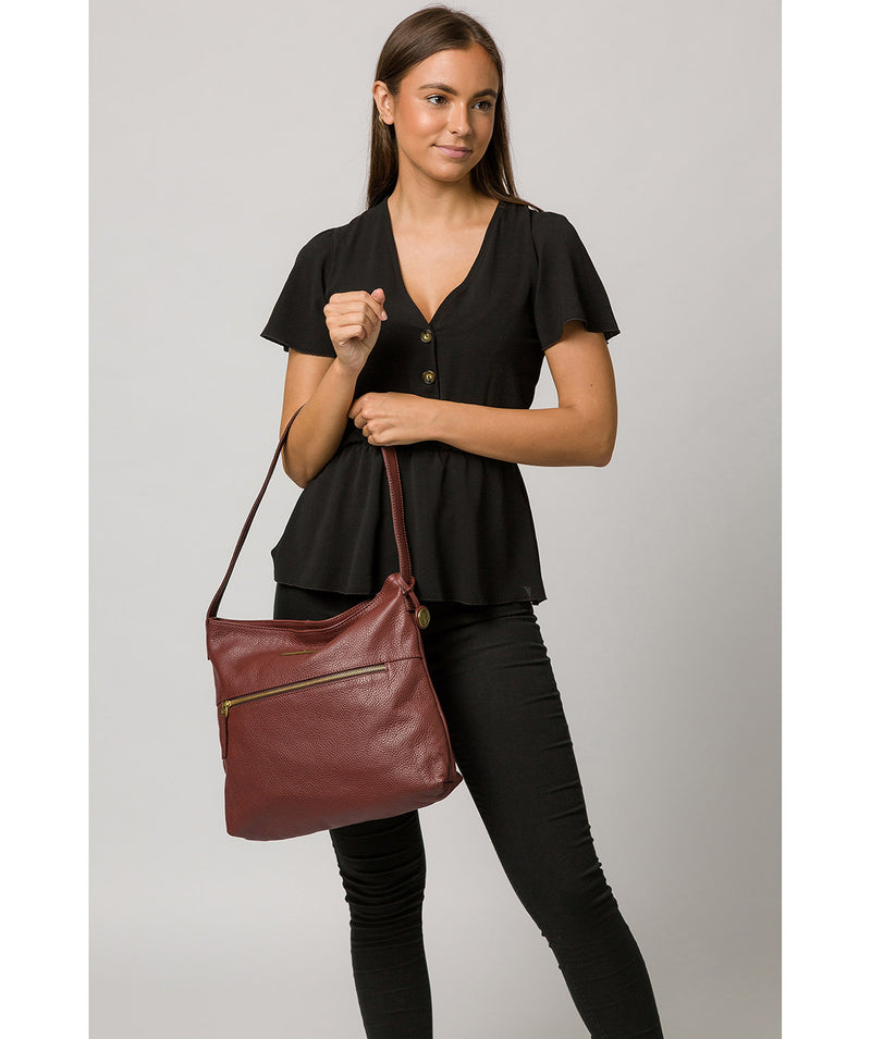 'Barbara' Port Leather Shoulder Bag image 2