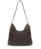 'Barbara' Slate Leather Shoulder Bag image 1