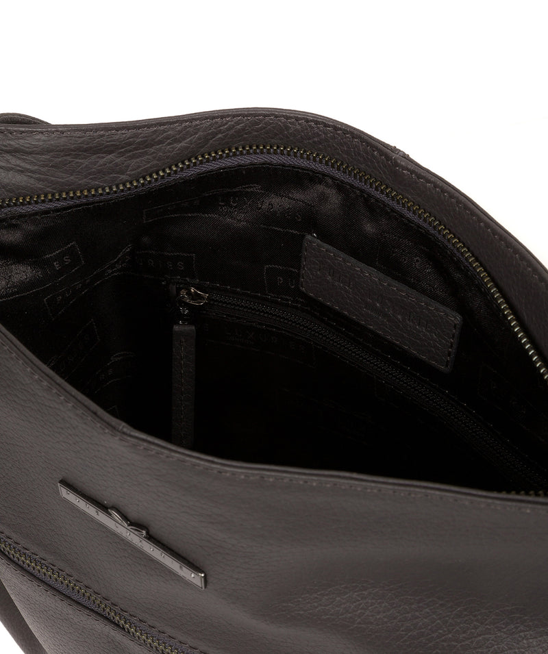 'Barbara' Slate Leather Shoulder Bag image 4