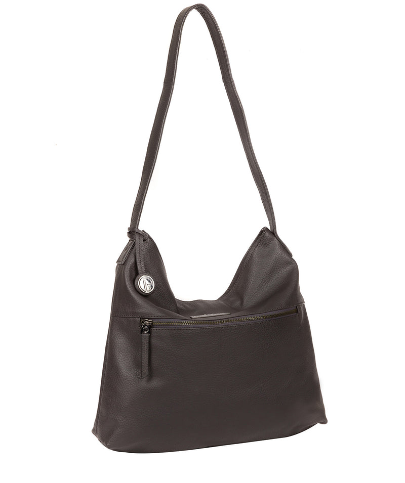 'Barbara' Slate Leather Shoulder Bag image 5