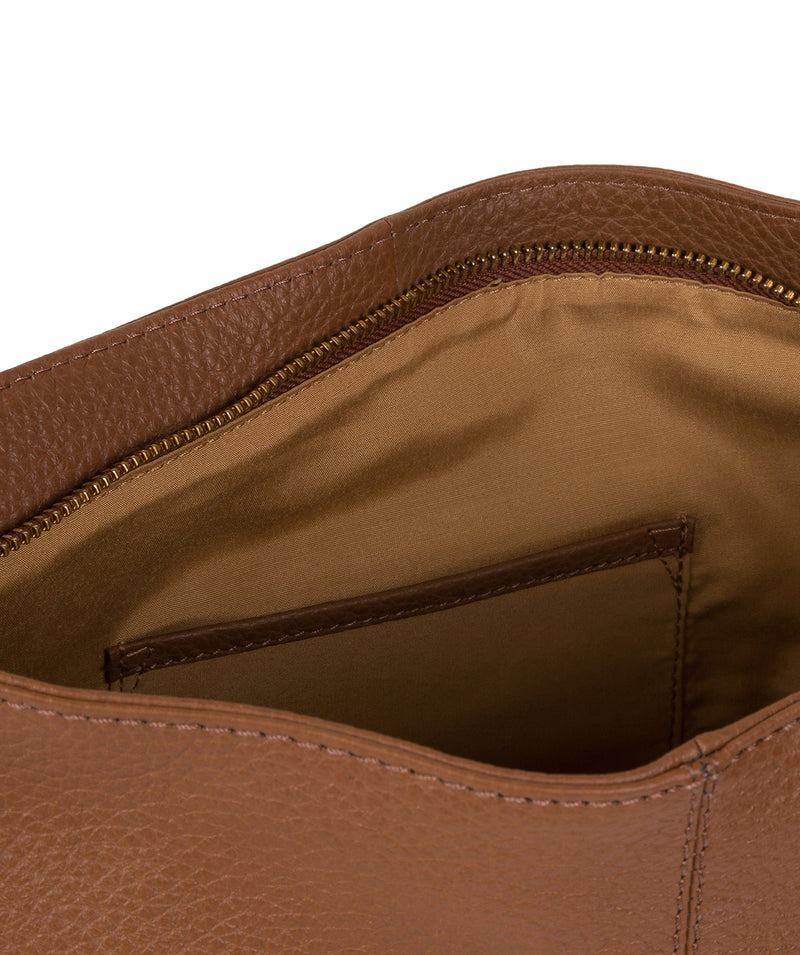 'Barbara' Tan Leather Shoulder Bag Pure Luxuries London