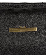 'Dorothea' Black Leather Shoulder Bag image 6