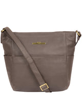 'Dorothea' Grey Leather Shoulder Bag image 1