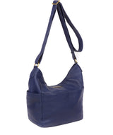 'Dorothea' Navy Leather Shoulder Bag image 5