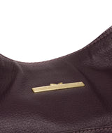 'Dorothea' Plum Leather Shoulder Bag Pure Luxuries London