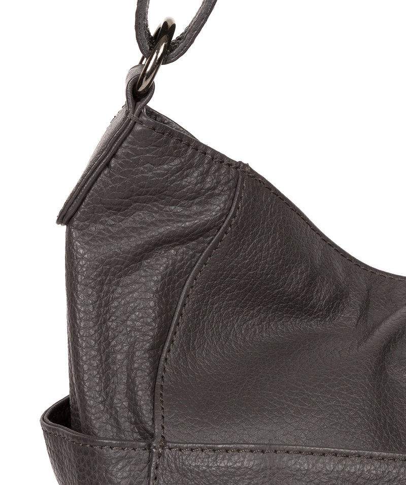 'Dorothea' Slate Leather Shoulder Bag image 7