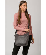'Dorothea' Slate Leather Shoulder Bag image 2