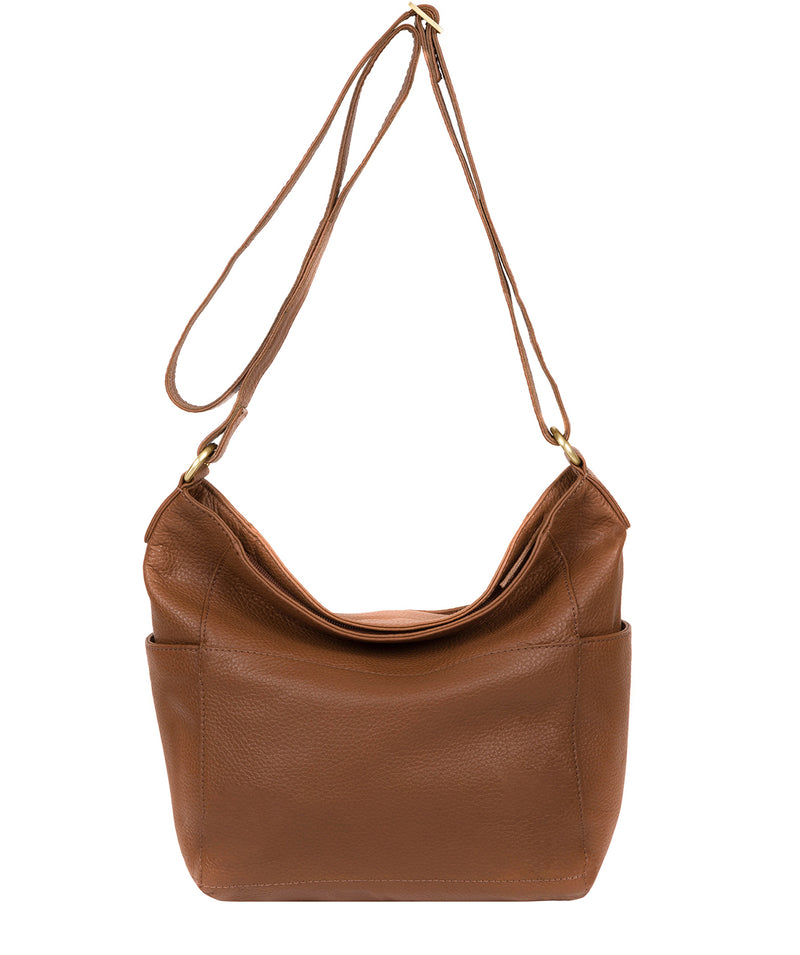 'Dorothea' Tan Leather Shoulder Bag image 3