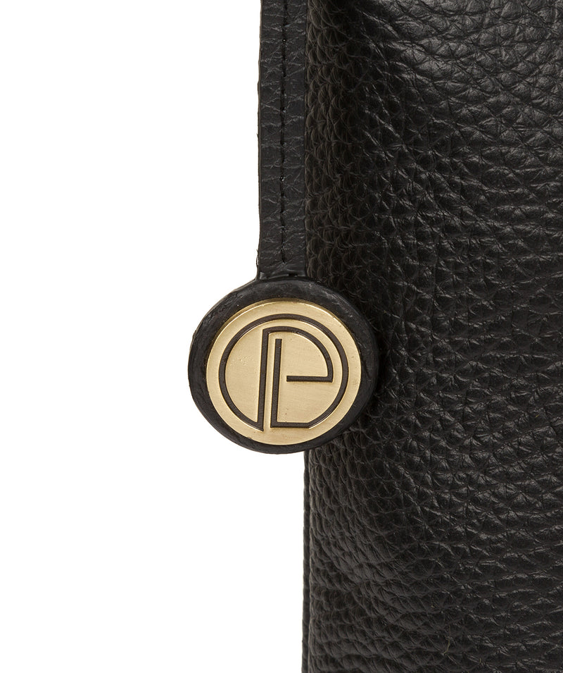 'Elaine' Black Leather Shoulder Bag image 7