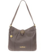 'Elaine' Grey Leather Shoulder Bag  image 1