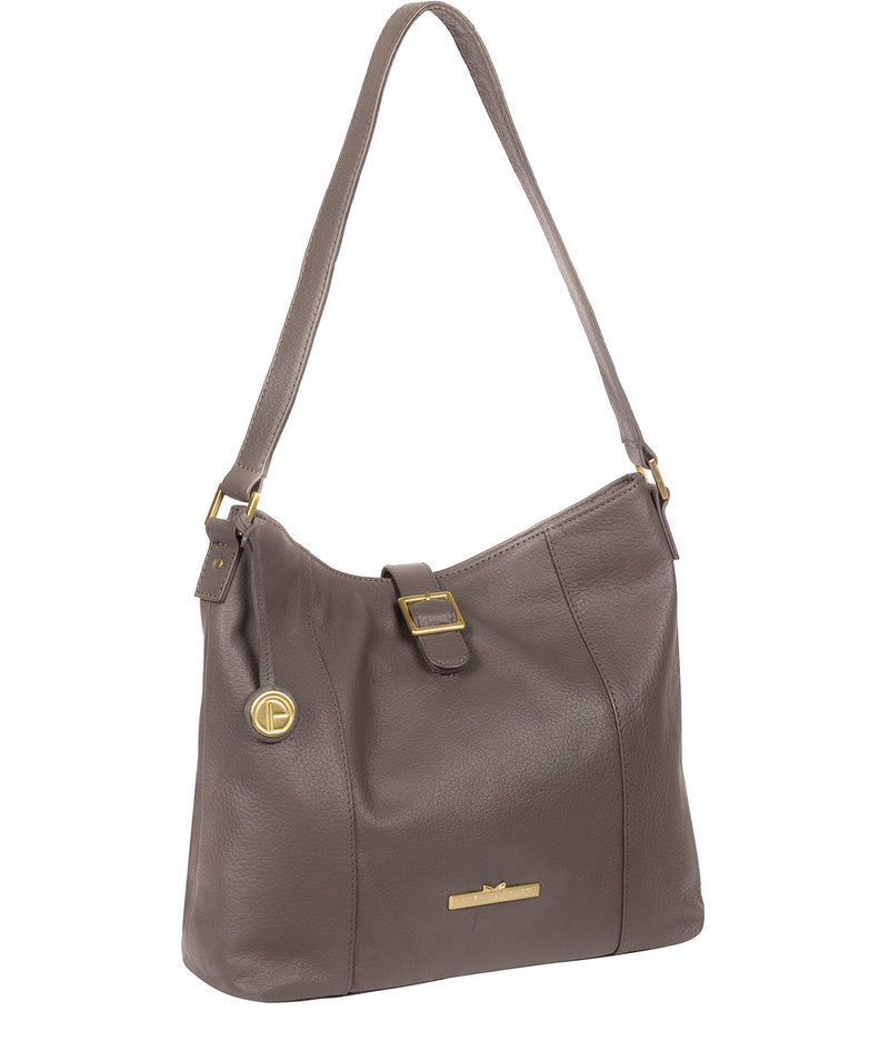 'Elaine' Grey Leather Shoulder Bag  image 5
