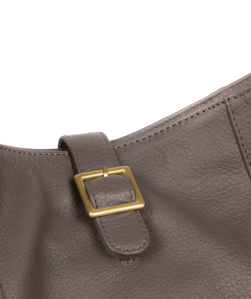 'Elaine' Grey Leather Shoulder Bag  image 6