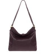 'Elaine' Plum Leather Shoulder Bag image 3