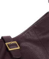 'Elaine' Plum Leather Shoulder Bag image 6
