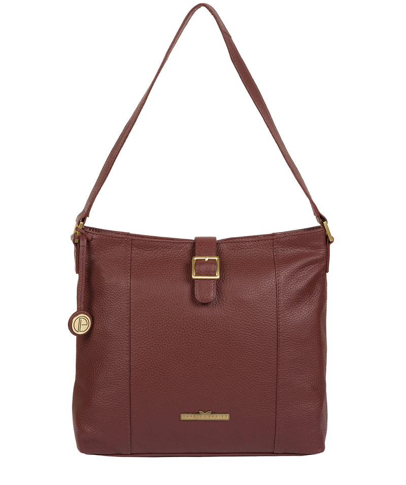 'Elaine' Port Leather Shoulder Bag image 1