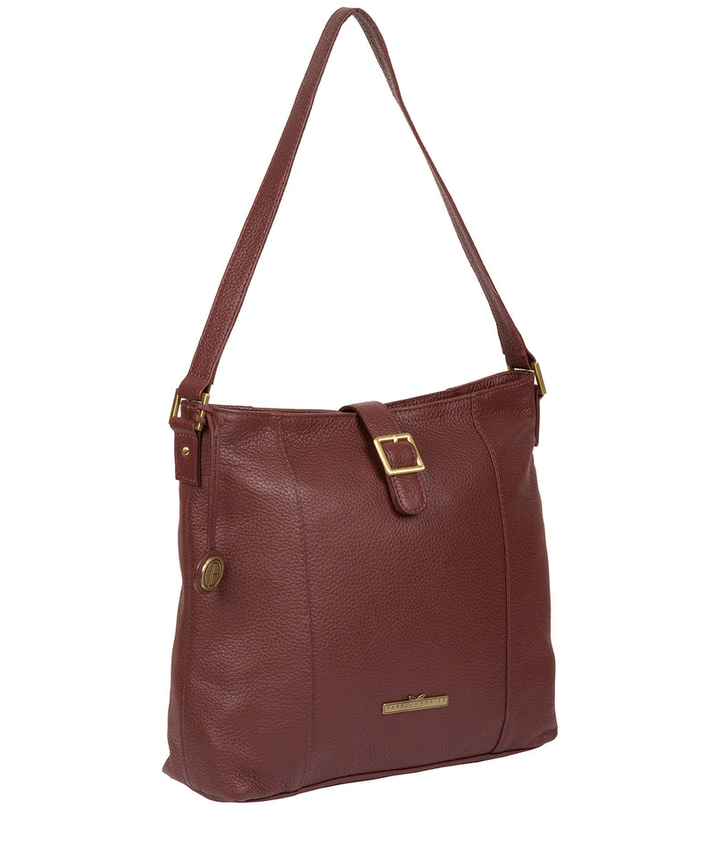 'Elaine' Port Leather Shoulder Bag image 3