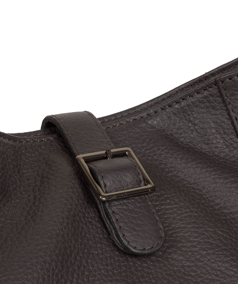 'Elaine' Slate Leather Shoulder Bag Pure Luxuries London