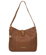 'Elaine' Tan Leather Shoulder Bag image 1