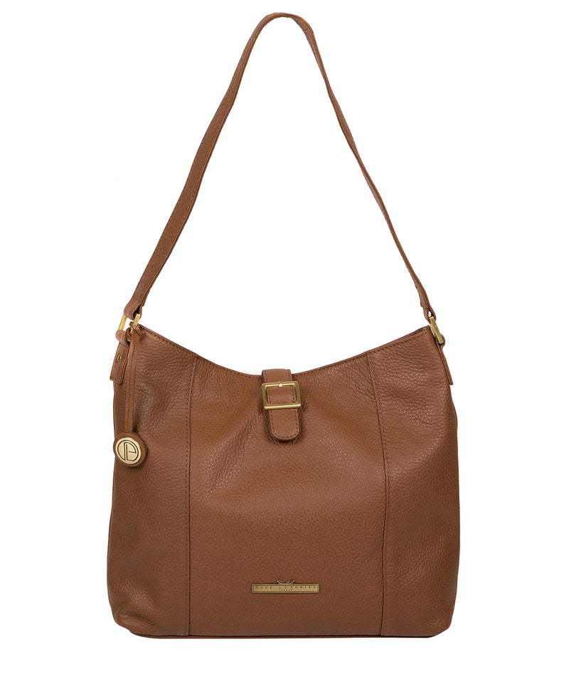 'Elaine' Tan Leather Shoulder Bag image 1
