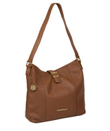 'Elaine' Tan Leather Shoulder Bag image 5
