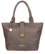 'Ida' Grey Leather Tote Bag image 1