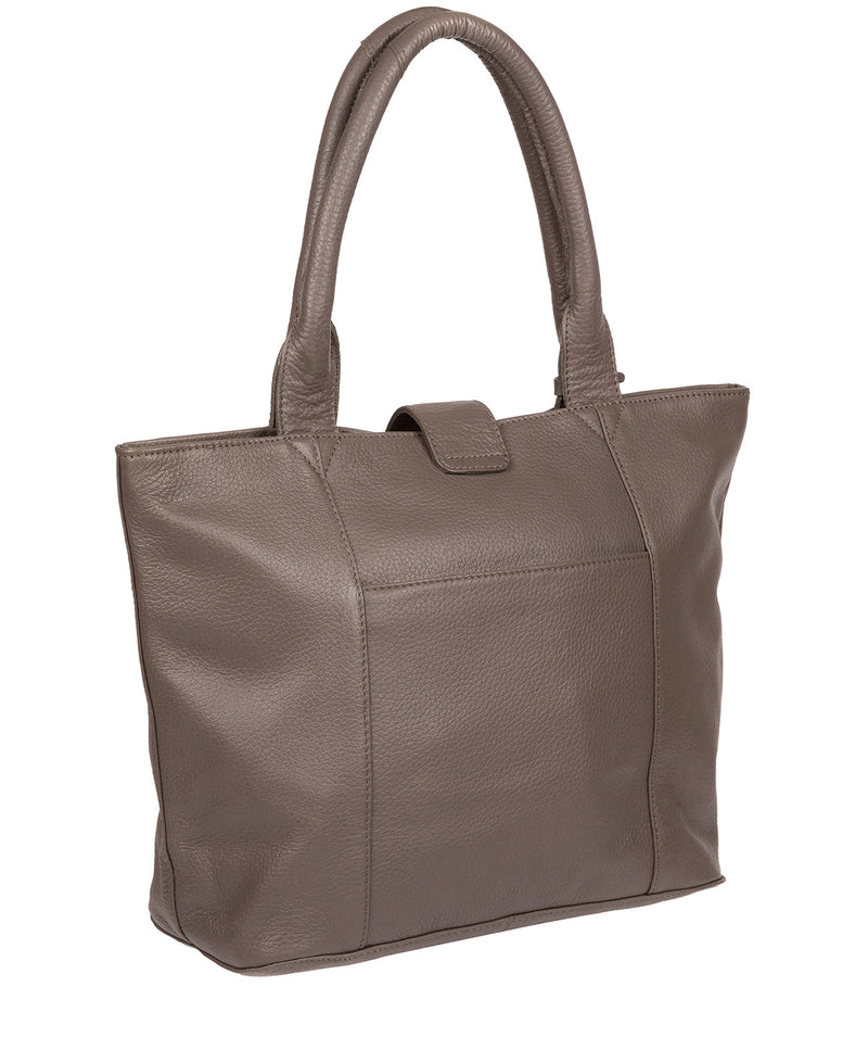 'Ida' Grey Leather Tote Bag image 3