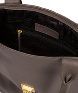 'Ida' Grey Leather Tote Bag image 4
