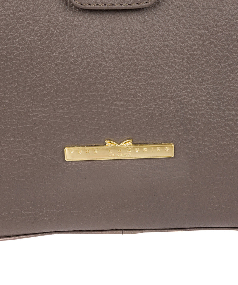 'Ida' Grey Leather Tote Bag image 5