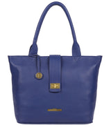 'Ida' Navy Leather Tote Bag Pure Luxuries London