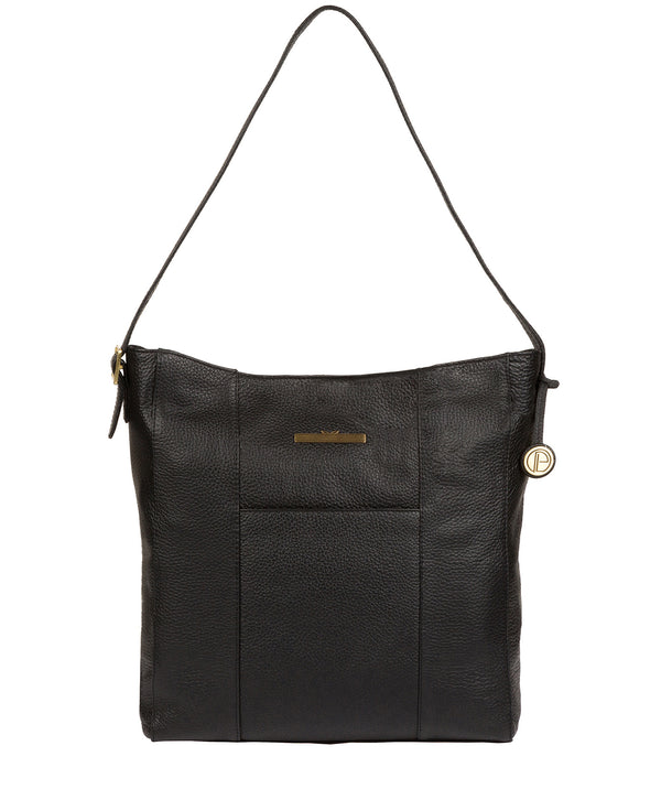 'Rachael' Black Leather Shoulder Bag image 1