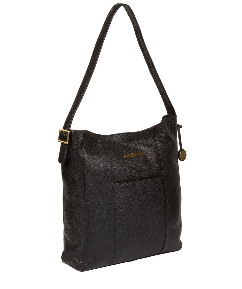'Rachael' Black Leather Shoulder Bag image 3