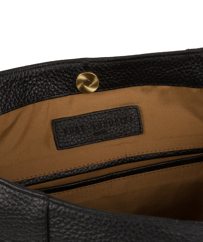 'Rachael' Black Leather Shoulder Bag image 5