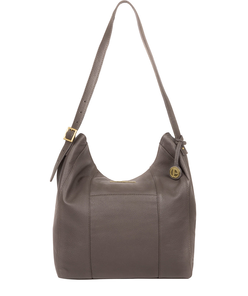 'Rachael' Grey Leather Shoulder Bag image 1