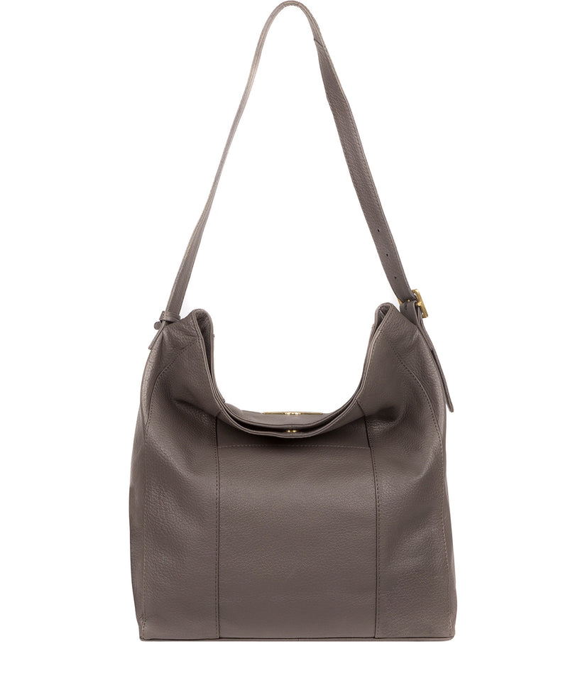 'Rachael' Grey Leather Shoulder Bag image 3