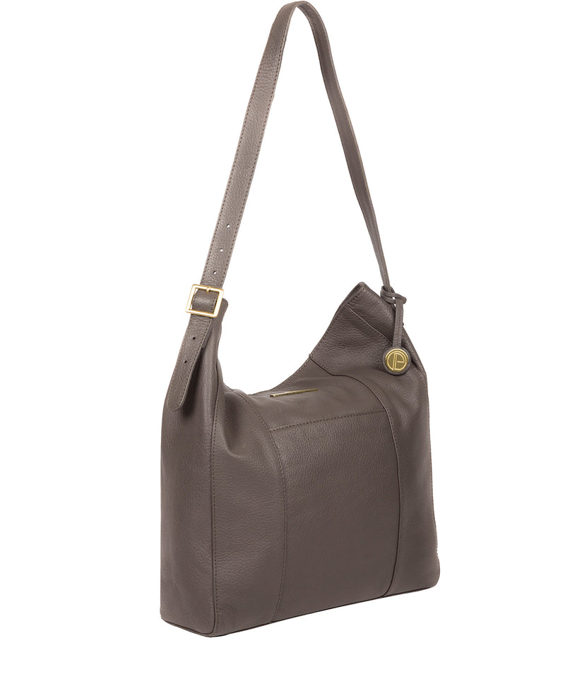'Rachael' Grey Leather Shoulder Bag image 5