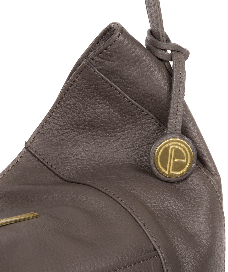 'Rachael' Grey Leather Shoulder Bag image 6