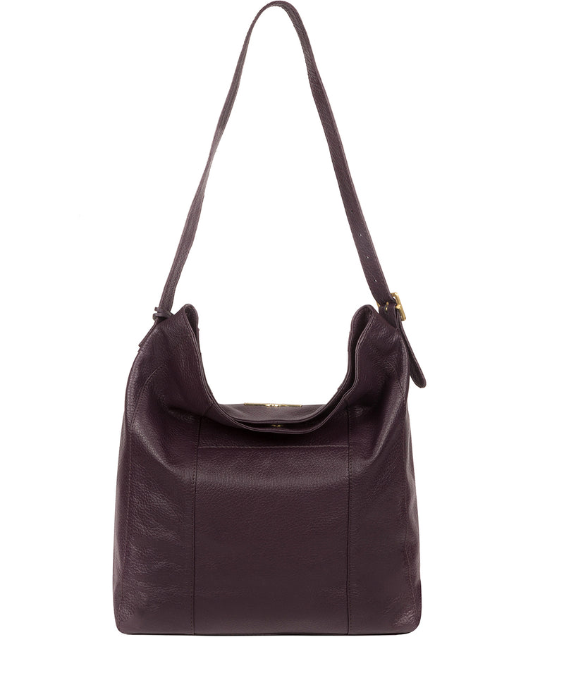 'Rachael' Plum Leather Shoulder Bag image 3