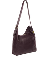 'Rachael' Plum Leather Shoulder Bag image 5