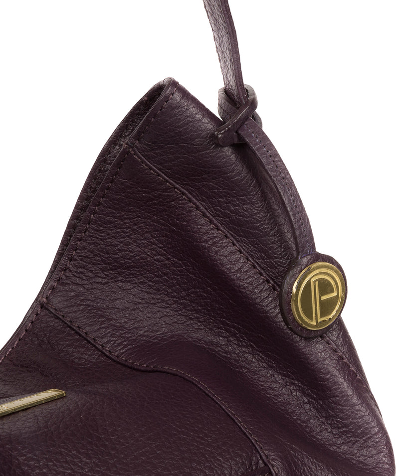 'Rachael' Plum Leather Shoulder Bag image 6