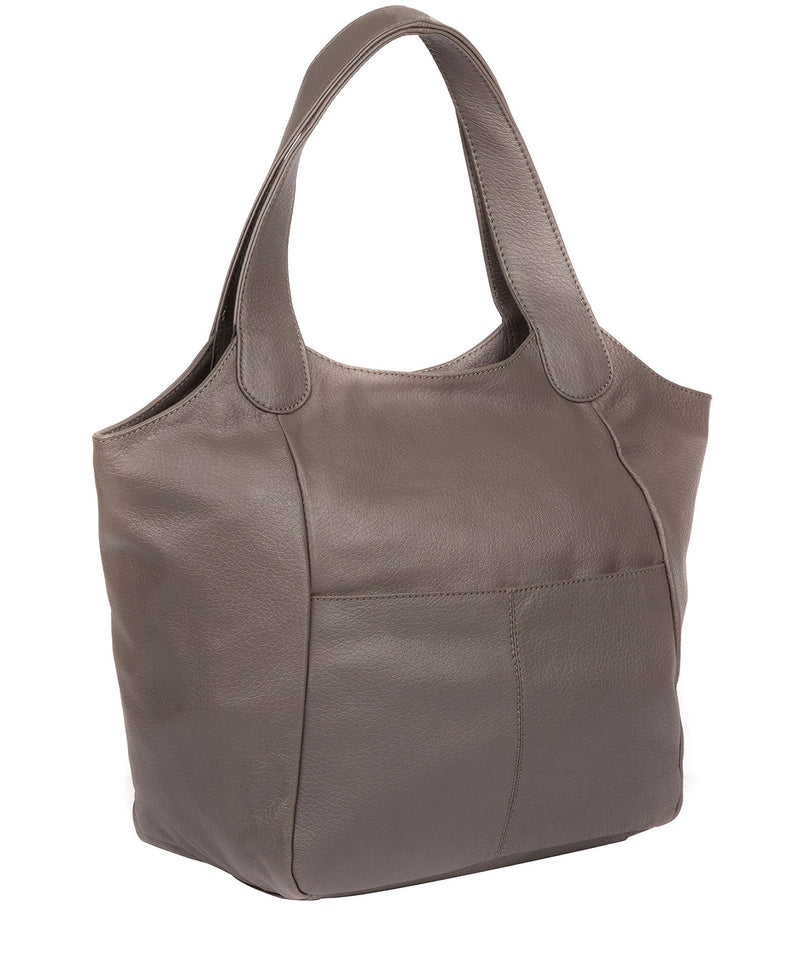 'Alina' Grey Leather Tote Bag Pure Luxuries London