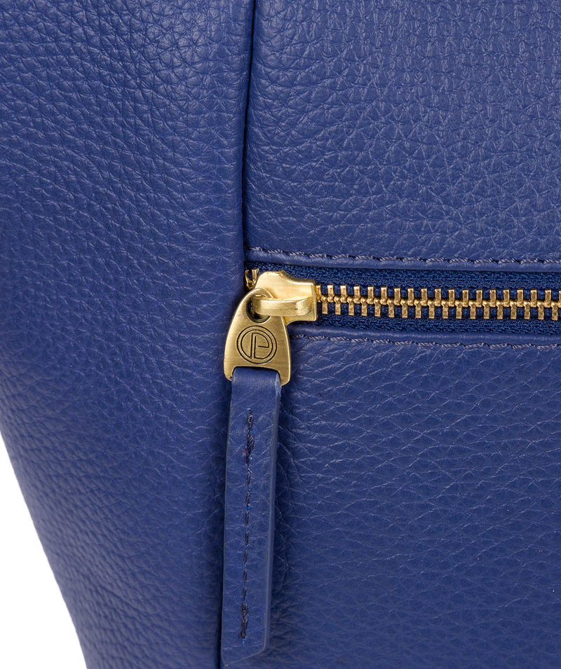 'Alina' Navy Leather Tote Bag image 4