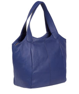 'Alina' Navy Leather Tote Bag image 8