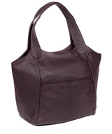 'Alina' Plum Leather Tote Bag image 3