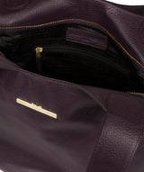 'Alina' Plum Leather Tote Bag image 4